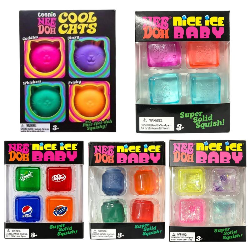 Party Games For Adults And Kids - Mini 4 Pack Set Needoh Nice