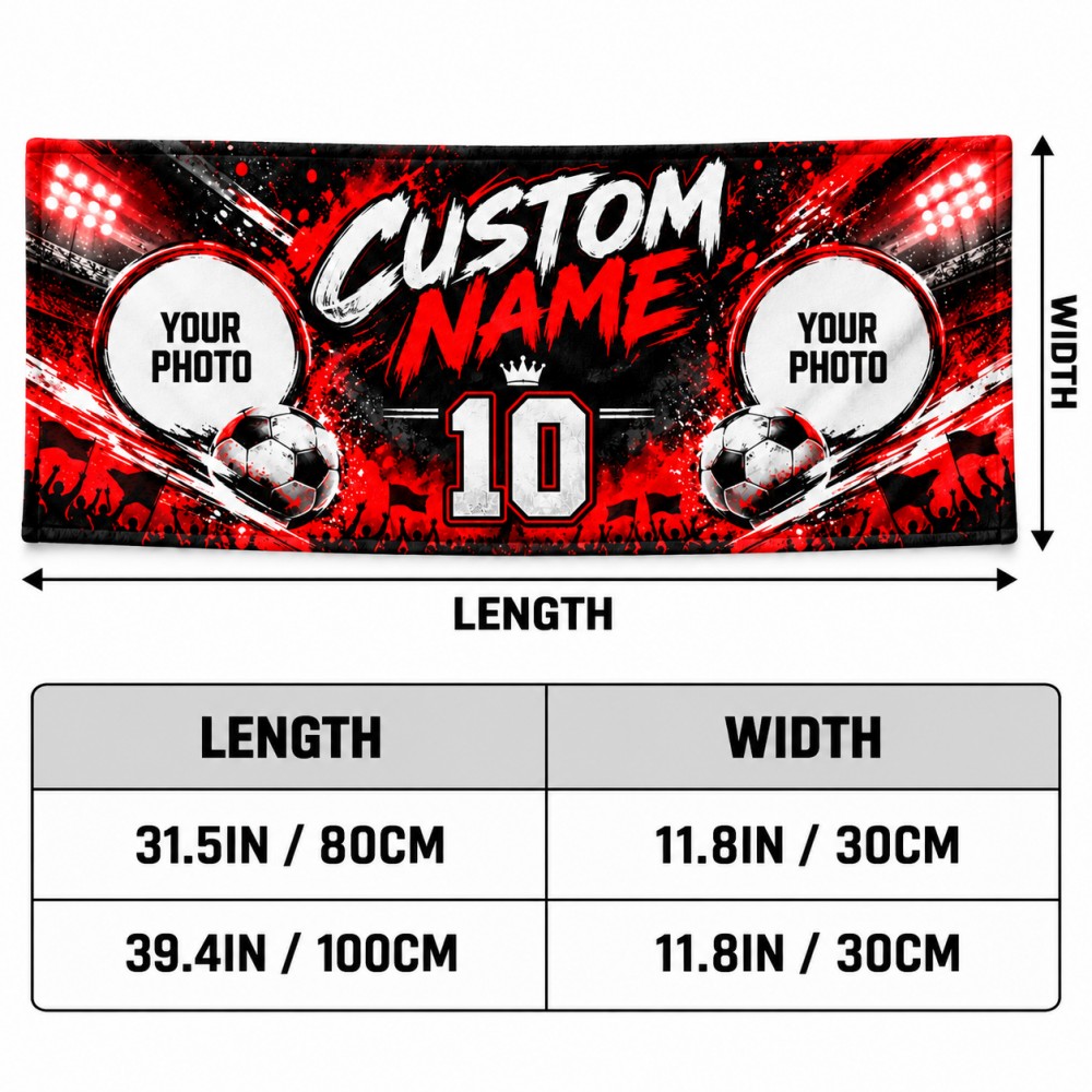 1PCS Custom Soccer Fan Towel P - Party Games Name ulasan dan harga